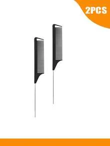 2/5/10支装染发尾梳，美发梳，梳子，美发工具，美发产品及配件，适用于理发店，美发旅行必备 - 黑色 - 查看 11