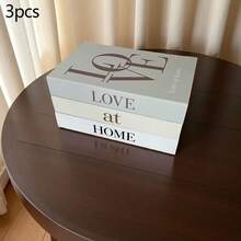 3pcs Faux Book Decor, Luxury Decorative Books, Living Room Decor, Home Decor, Coffee Table Books, Modern Stylish Decorative Books, Stackable Display Books, Hotel Decor, Gifts - Multicolor - View 12