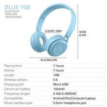 AXNEN Macaron Color Bluetooth Headband Headphones, Foldable & Retractable Wireless Design, Surround Sound, Support TF Card, Suitable For Travel, Home, Office, Gaming And Online Classes - View 12