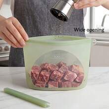 500ml/1000ml/2000ml/3000ml Leak-Proof Silicone Seal Freezer Bags, Reusable Silicone Food Storage Bags - Multicolor - View 7