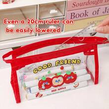 Hộp đựng bút hình quả táo trong suốt, túi đựng văn phòng phẩm chống thấm nước dung tích lớn dễ thương, túi đựng đồ dùng học tập cho học sinh, túi đựng bút hình hoạt hình. - hộp đựng bút Apple Pencil - Xem 6