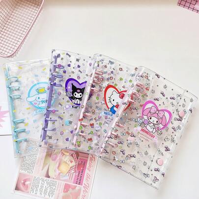 A6 Transparent Leaf Notebook, Sticker Leaf Notebook, Sticker Book, Kpop Photo Card Storage Book, Double-Ring Soft Leather Transparent Leaf Notebook, Suitable For DIY Crafts, Leisure Books, Photo Albums, Sticker Books, Notebooks, Scrapbooks, Ledgers, Student Supplies, Office Supplies, Etc.