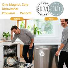 Dishwasher Magnet Clean Dirty Sign, Double-Sided Clean/Dirty For Stainless Steel Dishwashers, Magnetic Home And Kitchen Gadgets - H - View 3