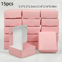 15 hộp quà mini bằng giấy Kraft trang nhã, kích thước 2.56"X2.56"X1.18"/2.16"X2.16"X0.98", thích hợp đựng mặt dây chuyền, trang sức, quà tặng Ngày Valentine, Ngày của Mẹ, đám cưới, kỷ niệm, ngày lễ, tiệc Giáng sinh. - Xem 18