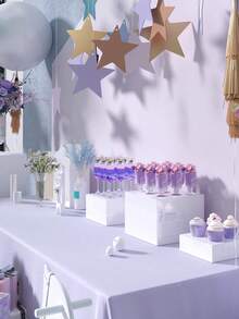 Transparent Acrylic Self-Service Buffet Lift Rack, Self-Service Buffet Table Food Display Rack, Dessert Display Box With Hollow Base, Suitable For Party Food Display, Self-Service Buffet Display - Clear - View 6