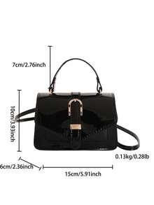 Fashionable Mini Handbag For Women, New Minimalist Personalized INS One Shoulder Bag, Chic Crossbody Bag - Black - View 2