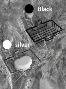 1 khay đựng xà phòng bằng thép không gỉ, không cần khoan, giá đỡ xà phòng gắn tường bằng kim loại, khay đựng xà phòng hình vuông, giá để xà phòng cục, khay đựng xà phòng tự dính gắn tường, giá để xà phòng tự thoát nước, thích hợp cho phòng tắm/nhà bếp/tường phòng tắm/đựng bọt biển, phụ kiện phòng tắm tiết kiệm không gian. - Nhiều màu - Xem 3