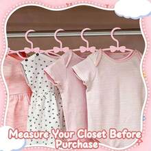 10 móc treo quần áo trẻ em bằng nhựa có nơ, chống trượt, thích hợp để treo quần áo trẻ sơ sinh/trẻ nhỏ, siêu mỏng - Nhiều màu - Xem 5