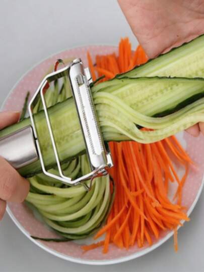 1 Piece 2-In-1 Fruit Tool, Stainless Steel Grater, Stainless Steel Peeler