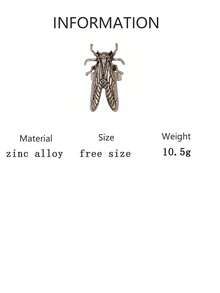 1pc Retro Unique Design Alloy Hinged Insect Ring, Versatile For Women - Insect Ring - View 9