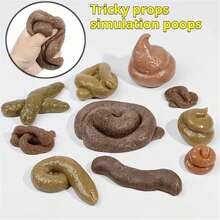 5pcs Realistic Dog Poop Prank Prop, Durable Brown PVC Material, Soft Texture, Suitable For Gardening Decor, Photo Props, Adult Parties, Pranks And Novelty Gifts - Prank - View 3