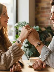 1 Stück personalisiertes Paar-Foto-Armband, Edelstahlkette mit lasergravierten Augen-Foto, gravierter Foto-Schmuck als Geschenk geeignet für Freund, Jahrestags-/Valentinstags-Geschenk, silbernes modisches, minimalistisches Lässig-Design, geeignet für Jahrestag, Geburtstag, Alltag, Party, Muttertag, Valentinstag, Abschluss, Hochzeit, ideales Geschenk für sie, ihn, Freund, Freundin, Vater, Mutter, Familie, Freunde - Farbiges UV-Rundetikett – mehrfarbig - Übersicht 8