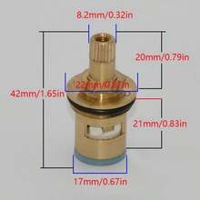 Bộ 1/2 van sứ nóng lạnh bằng đồng thau cho vòi nước phòng tắm, sửa chữa van nước phòng tắm, thay thế lõi van, vòi nước nhà bếp bằng đồng thau, phù hợp cho điều khiển vòi nước nhà bếp và phòng tắm - Phụ kiện thay thế vòi nước - Nhiều màu - Xem 1