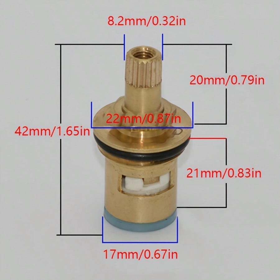 Bộ 1/2 van sứ nóng lạnh bằng đồng thau cho vòi nước phòng tắm, sửa chữa van nước phòng tắm, thay thế lõi van, vòi nước nhà bếp bằng đồng thau, phù hợp cho điều khiển vòi nước nhà bếp và phòng tắm - Phụ kiện thay thế vòi nước - Nhiều màu - Xem 1
