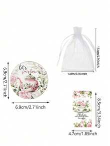 Bộ quà tặng tiệc tùng 30 món/15 món gồm ấm trà và gương tròn mini họa tiết hoa - Bao gồm 10/5 gương mini, 10/5 thiệp "Cảm ơn" và 10/5 túi vải organza. Với điểm nhấn là họa tiết hoa và tách trà duyên dáng, bộ quà tặng này là món quà lý tưởng cho các bữa tiệc cưới, sinh nhật, tiệc độc thân, kỷ niệm, tiệc trà, tiệc cô dâu và các buổi tụ họp theo chủ đề khác. - Một kích cỡ phù hợp cho tất cả - Xem 3