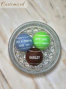 Personalized Dog Toy Ball, Customized Wedding Favors, Customized Tennis Ball With Heart Message, Tennis Player Gift, Dog Toy/Puppy Toy/Cat Toy/Tennis Toy - Multicolor - View 6