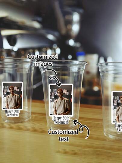 Nhãn dán cá nhân hóa, ảnh và văn bản tùy chỉnh, nhãn dán phong cách cổ điển tùy chỉnh cho tiệc sinh nhật, quà tặng tiệc tự dính bóng bẩy, phù hợp cho cốc, túi quà, sổ lưu niệm - thiết kế cổ điển thập niên 2000, chất liệu giấy bền, dễ bóc và dán, hoàn hảo cho sinh nhật và các lễ kỷ niệm, quà tặng đính hôn, nhãn rượu cưới, quà cầu hôn, quà tặng cho cặp đôi, quà kỷ niệm.