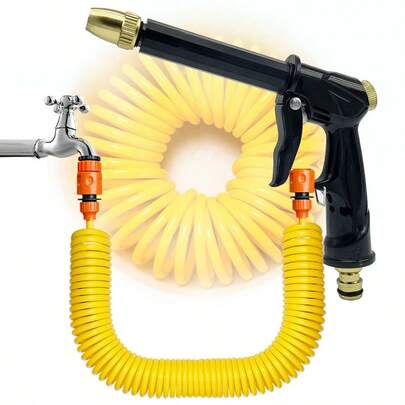 Vòi tưới vườn áp lực cao, vòi mềm, súng phun nước, vòi rửa xe, vòi cuộn, dụng cụ làm vườn, sân vườn, ống tưới mềm và có thể mở rộng, vòi tưới vườn thần kỳ kèm súng phun, áp lực cao, dụng cụ vệ sinh xe hơi