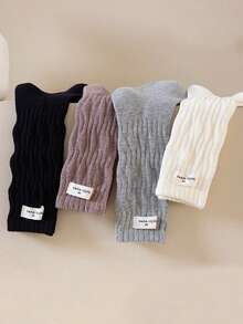 1双儿童中筒袜，男女童春秋季及膝袜 - 彩色 - 查看 4