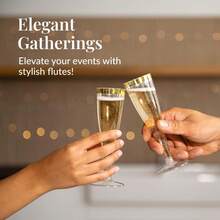 5/10/20/25/30/50/100pcs High Quality Reusable Champagne Flute Set, Suitable For Various Occasions Like Parties, Weddings, Birthdays, Valentine's Day, Mother's Day (Champagne Flute, Party Cup, Birthday Cup) - View 7