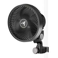 CLOUDRAY S6 Grow Tent Clip Fan 6" with Redesigned Long-Life EC Motor Custom 10 Dynamic Wind Speeds and 10-Level Oscillation Weatherproof IP-54 for Hydroponics Circulation Cooling - Oscilación automática negra - Ver 1