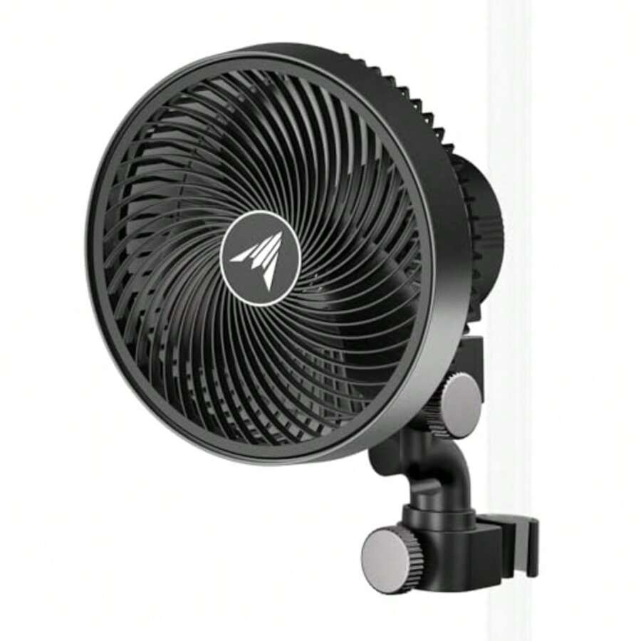 CLOUDRAY S6 Grow Tent Clip Fan 6" with Redesigned Long-Life EC Motor Custom 10 Dynamic Wind Speeds and 10-Level Oscillation Weatherproof IP-54 for Hydroponics Circulation Cooling - Oscilación automática negra - Ver 1