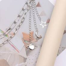 1pc Men's Starry Sky Theme Multi-Layer Alloy Waist Chain - Planet Model - View 5