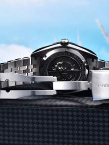 PAGANI DESIGN DESIGN 2026 Đồng hồ nam Seagull ST6 tự động cơ khí, thép không gỉ, chống nước, mặt kính sapphire PD-1821 - Màu xanh lam - Xem 7