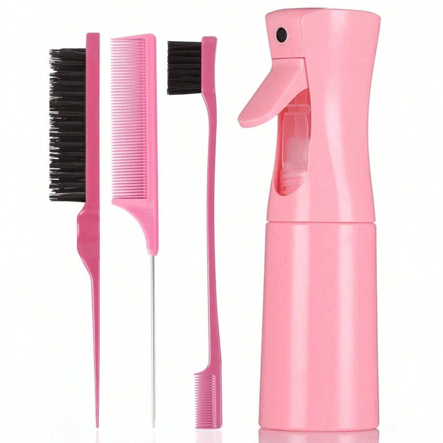 3pcs Watering Can Comb Set, Includes 1 Back Brush, 1 Hair Brush, 1 Rat Tail Comb, Smooth Grooming Set For Baby Hair
