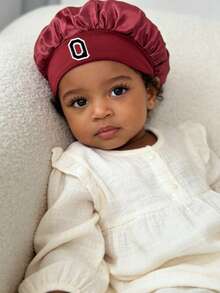 1 chiếc mũ ngủ bằng satin màu đỏ tía cho trẻ em, mũ ngủ mềm mại cho trẻ em, tạo kiểu tóc, thích hợp cho trường học, tiệc ngủ và mặc khi đi du lịch ban đêm, phù hợp cho trẻ từ 3-16 tuổi. - Màu Đỏ Sâu - Xem 3