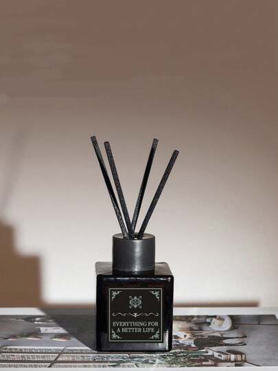 50ml Reed Diffuser Set, Summer Sea Salt Fragrance, 1 Pack Random Quantity Reed Sticks/Home Fragrance Diffuser Oil, Suitable For Bathroom Shelf Decor