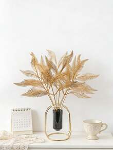 3PCS Artificial Golden Twigs, Plastic Fake Twigs, Home Decoration Plant Branches Used For Family Wedding Table Center Holiday Decoration, Wedding Decoration - Gold - View 7