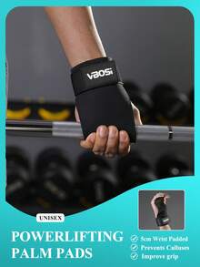 VBOSI 1 Cặp găng tay nâng tạ dày dặn với lớp đệm neoprene và khóa điều chỉnh bằng kim loại - Giúp cầm nắm chắc chắn khi nâng tạ, tập deadlift và tập luyện tại phòng gym. - Nhiều màu - Xem 1
