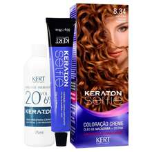 Keraton Selfie Hair Dye - Full Gray Coverage - Choose Your Color - 8.34 Light Golden Copper Blonde - View 1