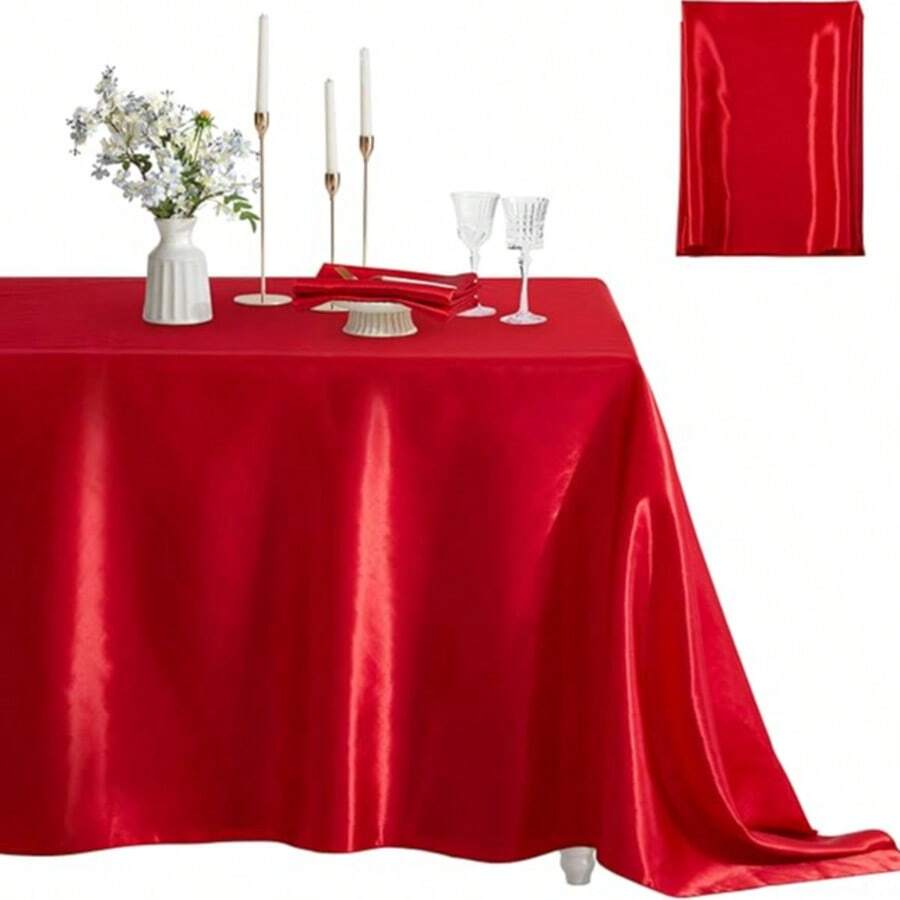 1 buc. Față de masă elegantă țesută, culoare solidă, 57,87 * 120,08 inch, stil rustic pentru cină, întâlnire pentru cupluri, ceremonie de absolvire, decor pentru catering, decor minimalist casual