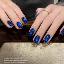 MIANEL 10ml 美白蓝色果冻指甲油，2026新款冰蓝色指甲油，适用于蓝色指甲、白色指甲、情人节指甲、春季指甲、夏季指甲，专业美甲沙龙产品 - 彩色 - 查看 5