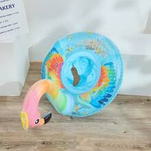 Flotador inflable en forma de flamenco para piscina, sillón de descanso acuático para exteriores, bote flotante divertido para la playa, suministros para fiestas en la playa - Multicolor - Ver 5