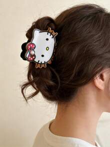 1个SANRIO Hello Kitty可爱爪形发夹，中号爪形发夹，适合半扎发，可爱卡通发饰，百搭日常佩戴和休闲外出，适合所有发型，是送给女朋友、朋友或闺蜜的完美礼物，夏季海滩度假爪形发夹 - 彩色 - 查看 5