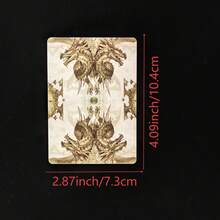 蓝星龙神谕卡，一盒33张英文卡牌，占卜玩具卡，圣诞派对聚会休闲卡牌游戏 - 藍色 - 查看 3