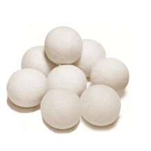 Bộ 3/6 quả cầu sấy khô bằng len tái sử dụng - Dùng cho máy giặt và vải gia dụng, có thể thay thế nước xả vải, giảm nhăn và tĩnh điện. - Trắng - Xem 14