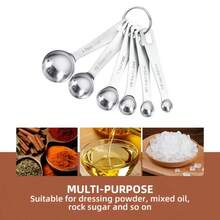 6PCS Spoon Set, Dry And Wet Ingredient Measuring Spoon, With Metric And Imperial Scales, Stackable Kitchen Tool Set, Suitable For Liquids, Solids, And Powders, With Portable Hooks - Baking Accessories, Cooking Accessories, Kitchen Small Tools - Multicolor - View 8