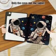 1pc Astronaut, Star, Planet Pattern PU Leather Desk Pad With 360° Rotating Stand And Pen Slot, Auto Sleep/Wake Function, Suitable For Back To School, Valentine's Day, Holiday Gifts - Multicolor - View 5