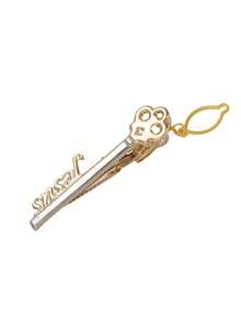 1pc Fashionable Key-Shaped Tie Clip For Men - Durable Copper Material, Suitable For Business & Casual Wear, Ideal Gift, Daily Wear, Guitar, Ship, Plane, Golf Ball, Music Note - Tie Clip - View 9