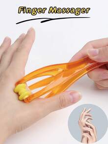 1 máy mát xa ngón tay, giá đỡ mát xa cầm tay đa chức năng dành cho khớp tay và các huyệt đạo. - trái cam - Xem 2