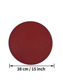1pc Round PVC Placemat, Washable, Easy To Clean, Wipe-Clean, Non-Slip, Heat-Resistant, Dining Table Mat, Sweet Nostalgia, Elegant Placemat, PVC Dining Mat, Table Setting, Kitchen Dining Pad, Room Decor, Holiday Wedding Party Decor - Black - View 10
