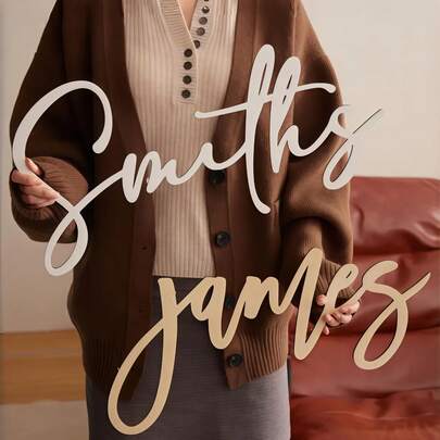 1 Piece Custom Wooden Nameplate, Custom Wooden Baby Room Nameplate, Width 10-120 Cm (4-48 Inches), Font Color Optional, 3D Effect, Simple, Stylish, Cute, Bohemian Style, Room Decoration, Custom Wooden Letters, Custom Wooden Signage, Wedding Letter Decoration, Custom Letter Wall Decoration, Custom Party Decoration, Suitable For Home Decoration, Wall Decoration, Bedroom, Living Room, Party, Wedding Decoration.