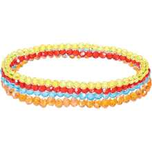 PATIKIL - Bohemian Stackable Bracelets With Glass Beads, 44331956 - Baby Pink - View 1