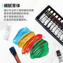 Reisa 5毫升丙烯颜料套装，方便度假旅行写生。可用水稀释，易于清洗，快干。干燥后形成柔韧的薄膜，适用于厚涂、水彩稀释及各种技法。广泛用于架上绘画、室内外墙面装饰。持久耐用，不易老化或开裂。 - 單件 - 查看 4