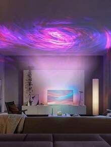 【极光投影仪】极光投影仪，极光LED星空夜灯 | 适用于卧室、家庭影院装饰、圣诞节、万圣节、婚礼、派对等节日场合 | 兼容移动电源、适配器（不含电池，包含电子产品） - 多色光 - 查看 6