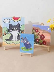 1/3 件装木质相框，适用于婚礼餐桌铭牌、照片展示架、艺术家画作展示架、家居装饰；天然木质相框三脚架展示架，适用于会议和婚礼；铭牌展示架，适用于会议；画作展示架；儿童木质展示架；多功能画作展示架；三角形手机和电视支架，适用于返校季 - 原木色 - 查看 7